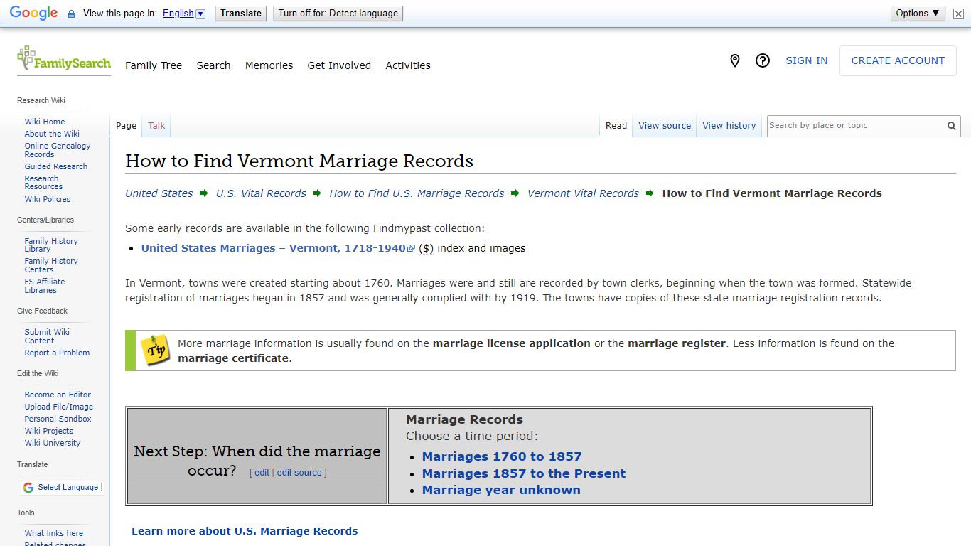 How to Find Vermont Marriage Records • FamilySearch