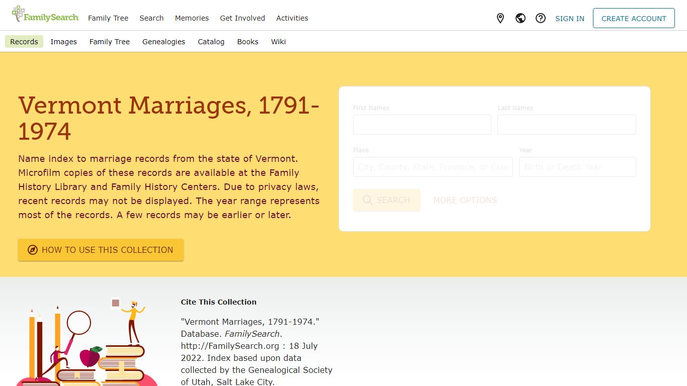 Vermont Marriages, 1791-1974 • FamilySearch